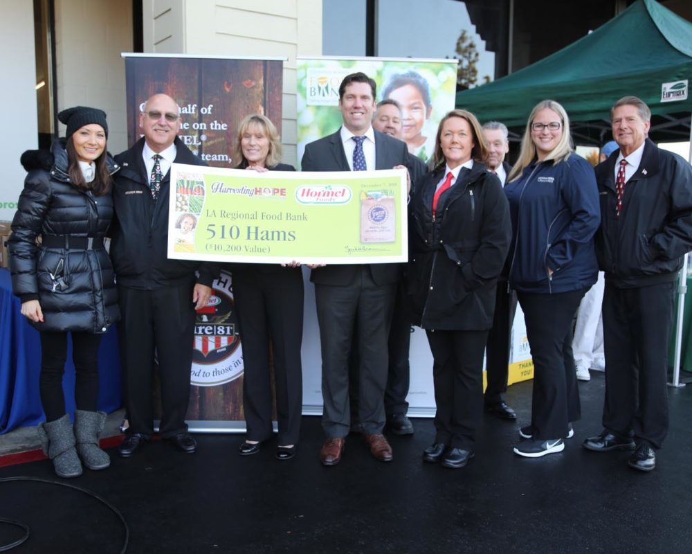 Stater Bros. check presentation with Roger Castle