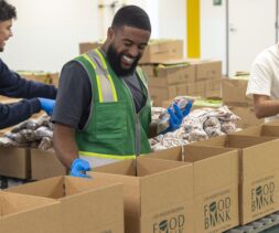 Chase Griffin volunteers at the Food Bank