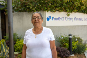 Maria Velasco, food recipient at Foothill Unity Center